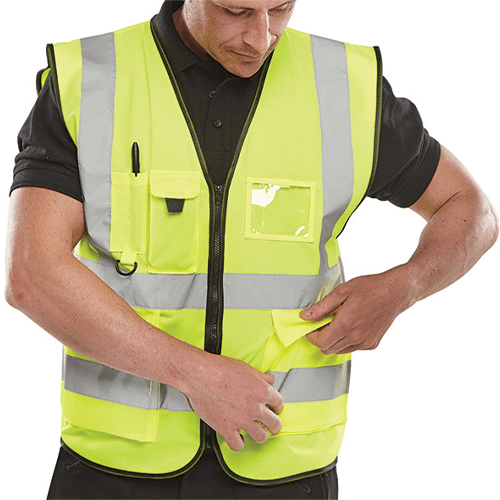 High Visibility Yellow Executive Vest